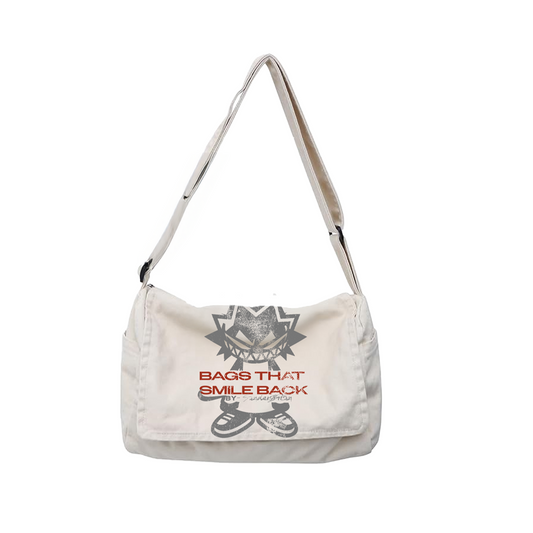 BAGS THAT SMILE BACK WHITE TOTE